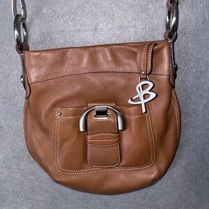 B Makowsky Brown Caramel CrossBody Bag